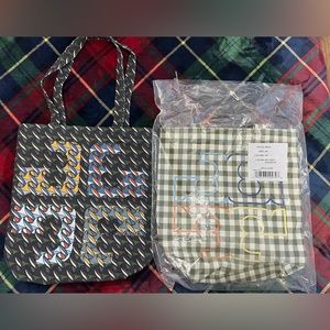 Two Tory Burch Canvas Totes